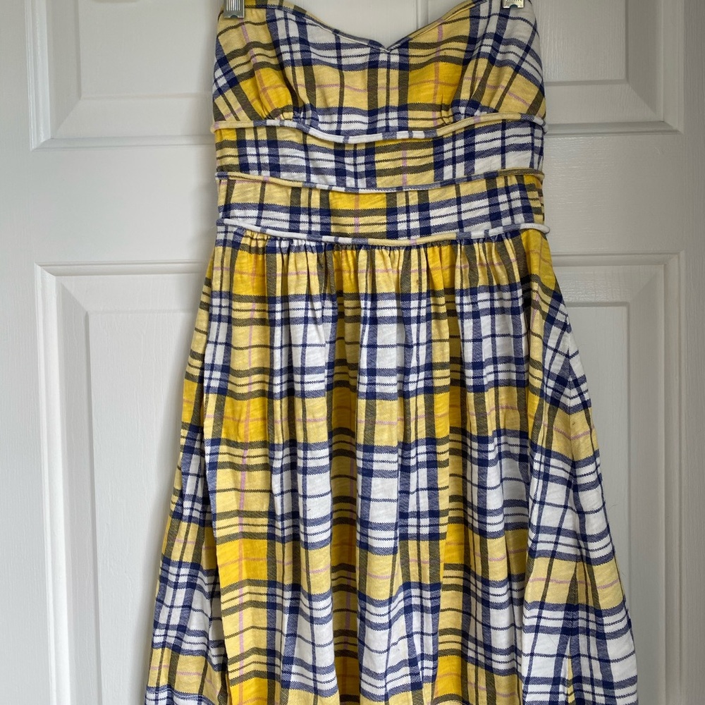 Women’s urban outfitters yellow plaid mini dress